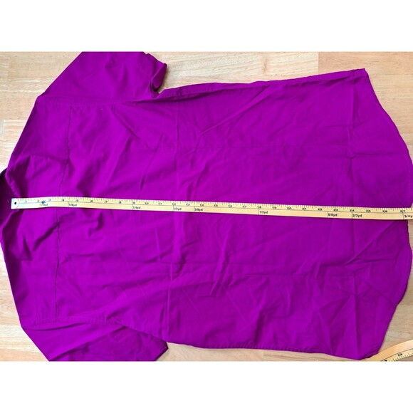 Lars Amadeus Purple Fuschia Shirt Button Up Short Sleeves Men's Small NWT - Picture 10 of 11